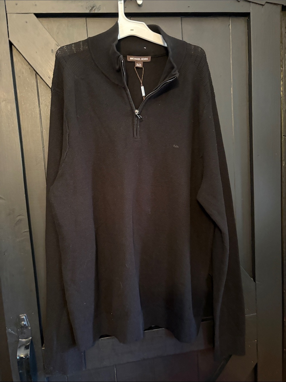 Michael Kors Men’s Black Quarter-Zip Sweater
